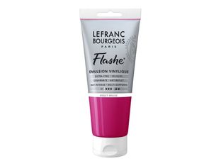 Lefranc Bourgeois Flashe Series 1 - Peinture - émulsion vinylique - rouge-violet - semi-opaque - mat - extra-fine - 80 ml