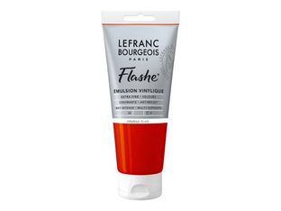 Lefranc Bourgeois Flashe Series 3 - Peinture - émulsion vinylique - orange fluo - transparent - mat - extra-fine - 80 ml