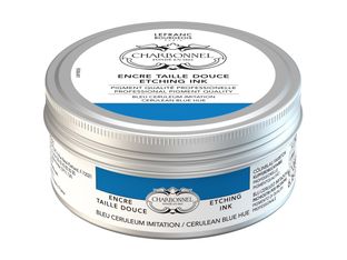 Charbonnel - Encre à gravure - teinte bleue céruléen - opaque - 200 ml