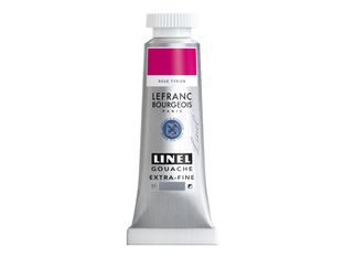 Lefranc Bourgeois Linel Series 1 354 - Peinture - gouache - rose tyrienne - semi-opaque - extra-fine - 14 ml