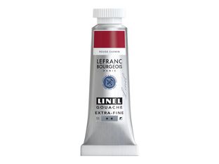 Lefranc Bourgeois LINEL - Peinture - gouache - rouge carmin - semi-opaque - mat - extra-fine - 14 ml