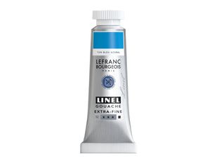 Lefranc Bourgeois LINEL - Peinture - gouache - ton bleu azur - opaque - mat - extra-fine - 14 ml