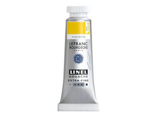 Lefranc Bourgeois LINEL - Peinture - gouache - jaune moyen - opaque - mat - extra-fine - 14 ml