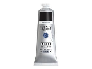 Lefranc Bourgeois LINEL - Peinture - gouache - noir ivoire - opaque - mat - extra-fine - 60 ml