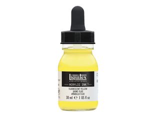 Liquitex Professional - Encre - peinture acrylique - pour média mixte, peinture aquarelle - jaune fluorescent - transparent - satin - fine - 30 ml