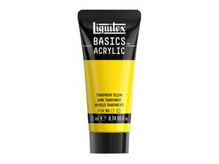 Liquitex Basics - Peinture - peinture acrylique - jaune transparent - transparent - satin - 22 ml