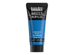 Liquitex Basics - Peinture - peinture acrylique - bleu fluorescent - semi-opaque - satin - 22 ml