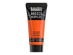 Liquitex Basics - Peinture - peinture acrylique - orange-rouge éclatant - semi-opaque - satin - 22 ml