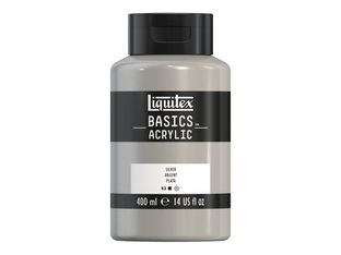 Liquitex Basics - Peinture - peinture acrylique - argent - opaque - satin - 400 ml