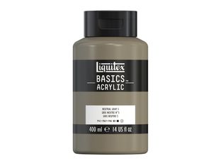 Liquitex Basics - Peinture - peinture acrylique - gris neutre 5 - opaque - satin - 400 ml