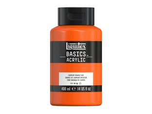 Liquitex Basics - Peinture - peinture acrylique - teinte orange de cadmium - semi-opaque - satin - 400 ml