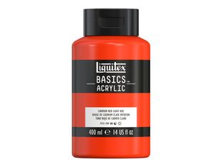 Liquitex Basics - Peinture - peinture acrylique - teinte rouge clair de cadmium - semi-opaque - satin - 400 ml