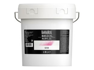 Liquitex Basics - Gesso - peinture acrylique - pour peinture acryllique - blanc mat - 3.78 L