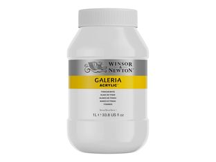 Winsor & Newton Galeria - Peinture - peinture acrylique - blanc titane - opaque - 1 L