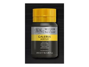 Winsor & Newton Galeria - Peinture - peinture acrylique - noir lampe - opaque - 250 ml