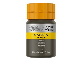 Winsor & Newton Galeria - Peinture - peinture acrylique - Noir mars - opaque - 250 ml