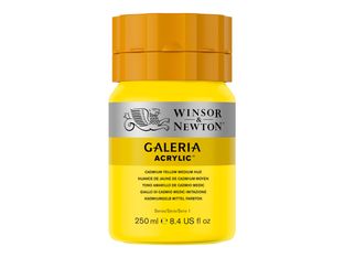 Winsor & Newton Galeria - Peinture - peinture acrylique - teinte jaune moyen de cadmium - semi-opaque - 250 ml