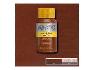 Winsor & Newton Galeria - Peinture - peinture acrylique - Sienne brulée - opaque - 500 ml