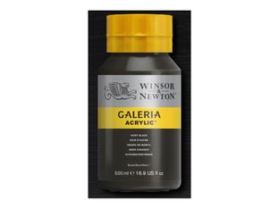 Winsor & Newton Galeria - Peinture - peinture acrylique - noir ivoire - semi-opaque - 500 ml