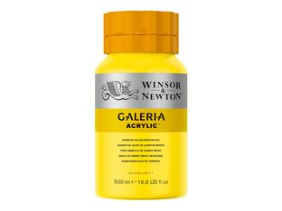 Winsor & Newton Galeria - Peinture - peinture acrylique - teinte jaune moyen de cadmium - semi-opaque - 500 ml