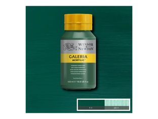 Winsor & Newton Galeria - Peinture - peinture acrylique - vert profond permanent - semi-transparent - 500 ml
