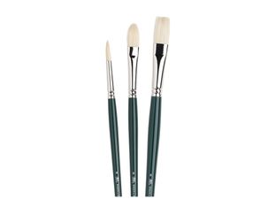 Winsor & Newton Winton - Lot de pinceaux - 3 parties - plat, rond, usé bombé - taille : 4, 6, 8