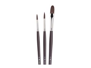 Winsor & Newton Galeria - Lot de pinceaux - 3 parties - usé bombé, rond - taille : 6, 8, 12