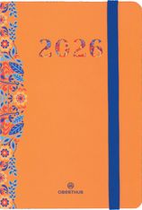 Agenda de poche Merida - 1 semaine sur 2 pages - 10 x 15 cm - orange - Oberthur