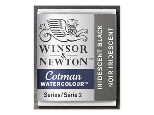Winsor & Newton Cotman - Peinture - aquarelle - noir irisé - semi-opaque - fine - demi-plateau