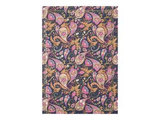 Oberthur Baroque - Cahier de notes - A5 (148 x 210 mm) - 100 feuilles / 200 pages - papier ivoire - doublé - pink paisley - couverture rose