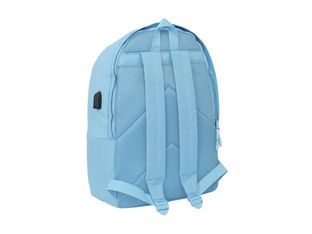 MOCHILA DOBLE PARA PORTATIL 15,6"+USB MUNICH BASICOS "AZUL"