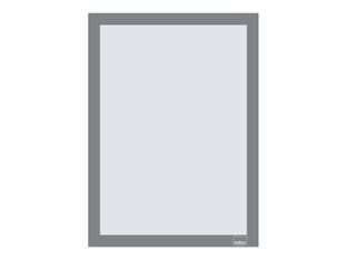 Nobo - Porte-affiche magnétique autocollant - A4 - argent 