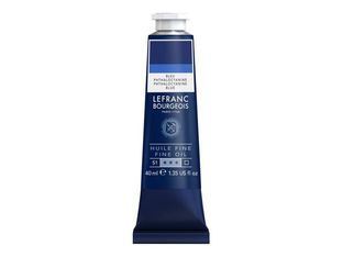 Lefranc Bourgeois - Peinture à l'huile - bleu phtalocyanine - semi-opaque - fine - 40 ml