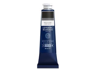 Lefranc Bourgeois - Peinture à l'huile - noir ivoire - opaque - fine - 40 ml