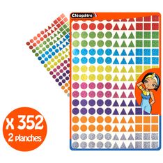 Cléopâtre - 352  gommettes -holographiques  géométrique - petites tailles