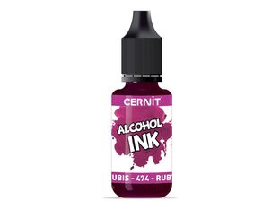 Cernit Auxiliary - Encre - à base d'alcool - rubis - transparent - 20 ml