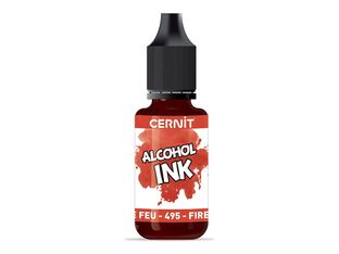 Cernit Auxiliary - Encre - à base d'alcool - rouge ardent - transparent - 20 ml