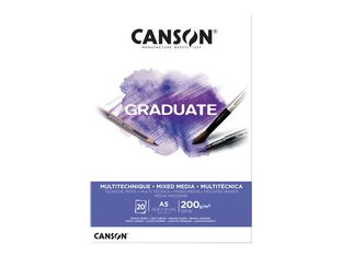 CANSON Graduate Mixed Media - Bloc - A5 (148 x 210 mm) - 20 feuilles - blanc