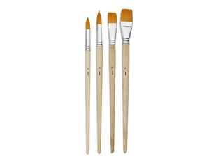 Pebeo Artist - Lot de pinceaux - 4 parties - rond, plat - taille : 16, 20, 24