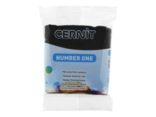 Cernit Number One - Pâte à modeler - 56 g - noir - argile polymère