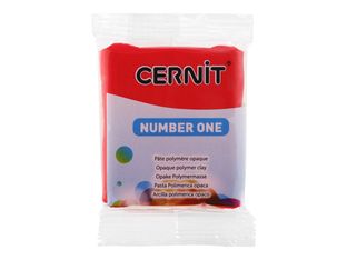 Cernit Number One - Pâte à modeler - 56 g - rouge - argile polymère