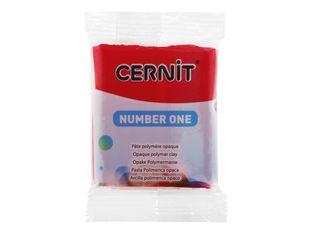Cernit Number One - Pâte à modeler - 56 g - rouge Noël - argile polymère