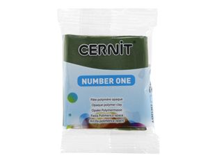 Cernit Number One - Pâte à modeler - 56 g - olive - argile polymère