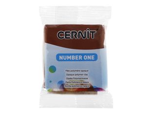 Cernit Number One - Pâte à modeler - 56 g - brun - argile polymère