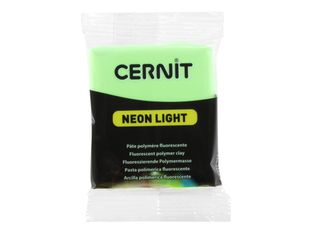 Cernit Neon Light - Pâte à modeler - 56 g - vert - matériau fluorescent, argile polymère