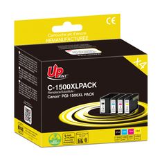 Cartouche remanufacturée Canon PGI-1500XL - pack de 4 - noir, cyan, magenta, jaune - Uprint