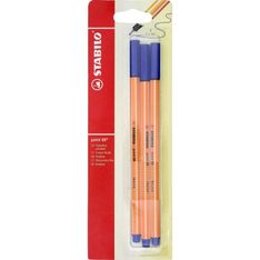 STABILO Point 88 - pack de 3 stylo noir - Feutre fin - 0.4 mm