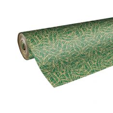 Rouleau papier cadeau kraft 0,7 x 50 m 65g imprimé feuilles - Viquel