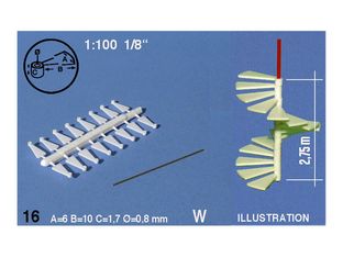 Schulcz Spiral Staircase - Détail du modèle - 16 pièces - steps - blanc
