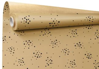 Rouleau papier cadeau kraft Starry 0,70 x 50 m